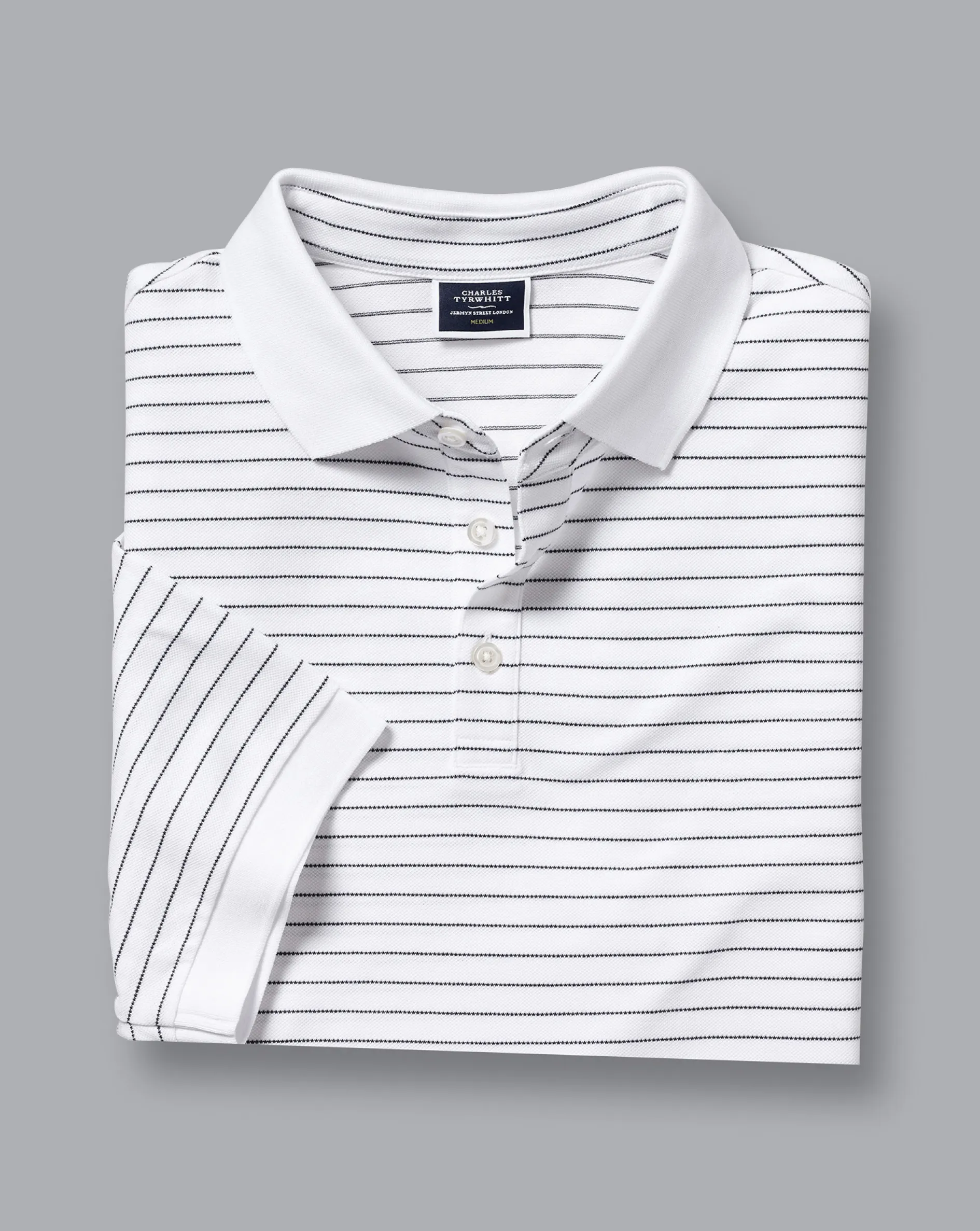 Online Charles Tyrwhitt Tyrwhitt Pique Polo - White & Navy White and Navy