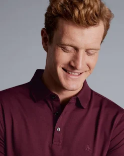 Outlet Charles Tyrwhitt Tyrwhitt Pique Polo - Red Wine