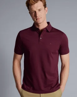 Outlet Charles Tyrwhitt Tyrwhitt Pique Polo - Red Wine