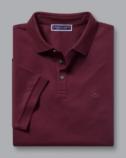 Outlet Charles Tyrwhitt Tyrwhitt Pique Polo - Red Wine