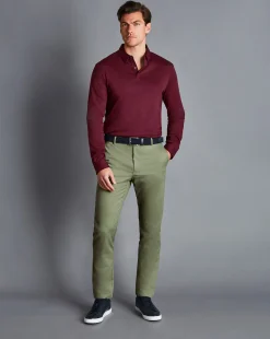 Hot Charles Tyrwhitt Ultimate Non-Iron Chinos - Light Green
