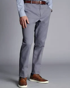 Shop Charles Tyrwhitt Ultimate Non-Iron Chinos - Heather Blue