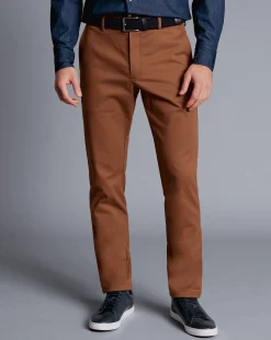 Cheap Charles Tyrwhitt Ultimate Non-Iron Chinos - Toffee
