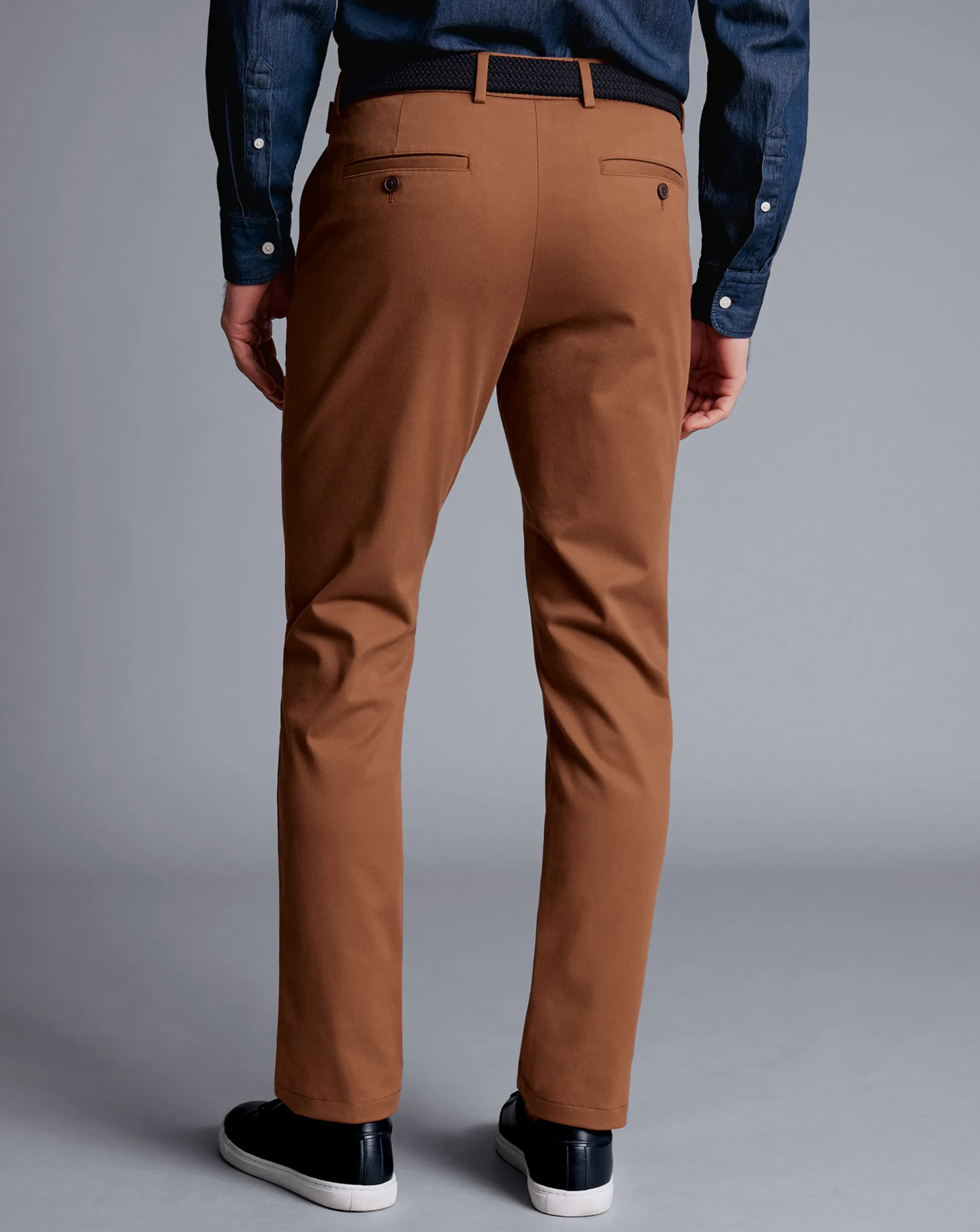 Cheap Charles Tyrwhitt Ultimate Non-Iron Chinos - Toffee