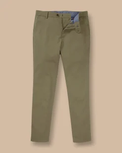 Discount Charles Tyrwhitt Ultimate Non-Iron Chinos - Green Olive