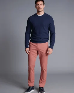 Sale Charles Tyrwhitt Ultimate Non-Iron Chinos - Light Pink