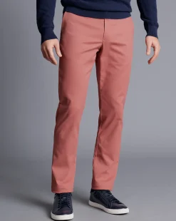 Sale Charles Tyrwhitt Ultimate Non-Iron Chinos - Light Pink