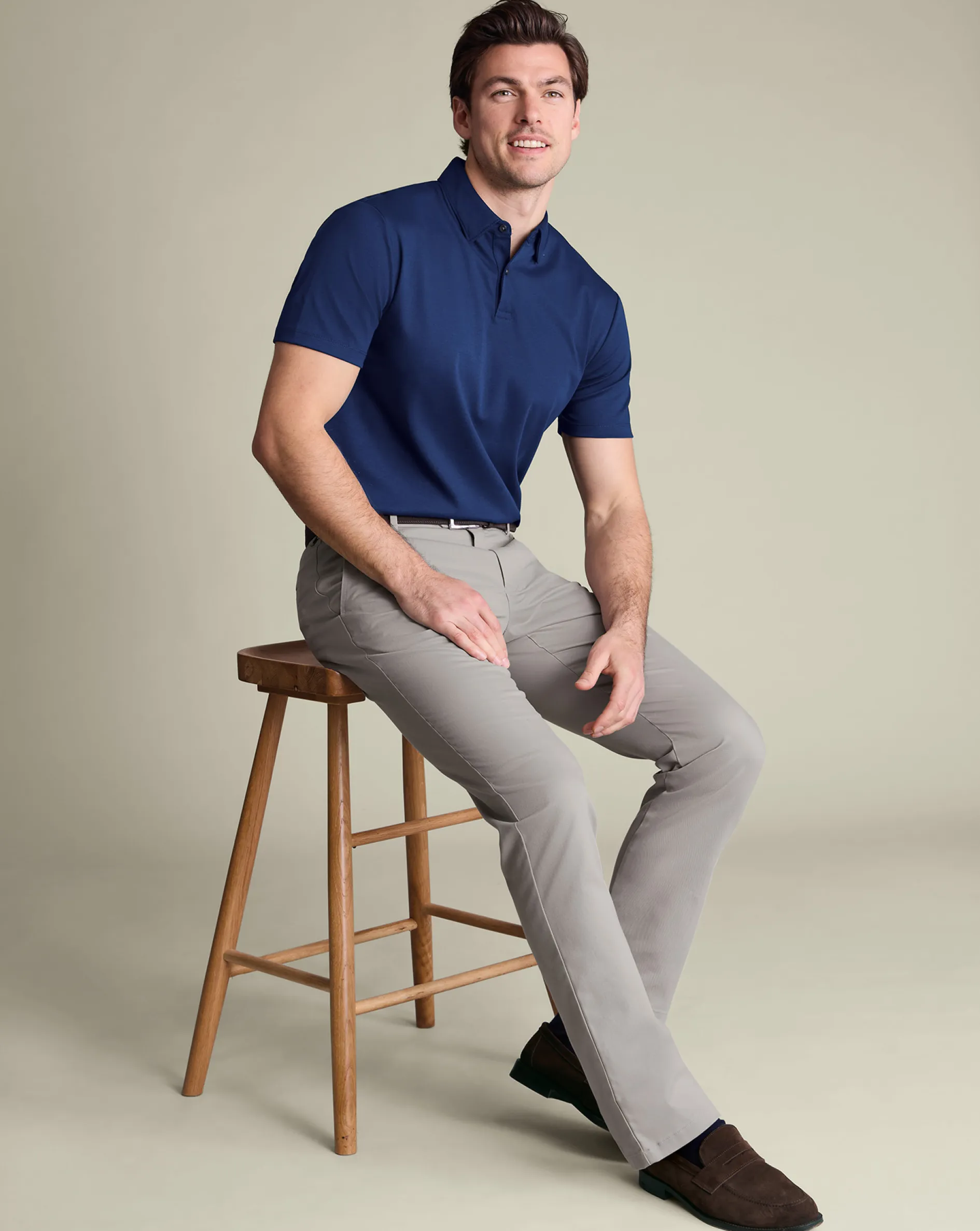 Hot Charles Tyrwhitt Ultimate Non-Iron Chinos - Light Grey
