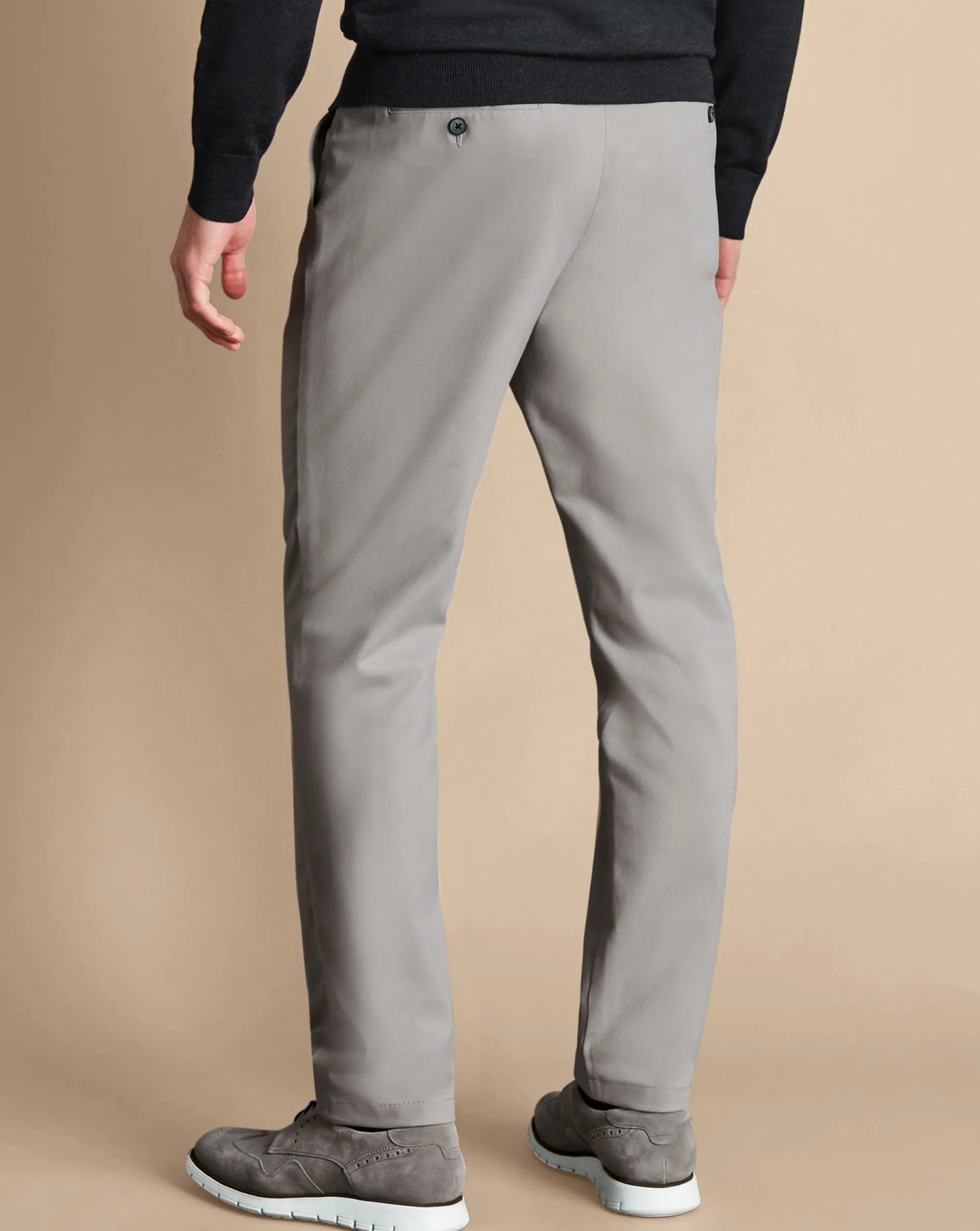 Hot Charles Tyrwhitt Ultimate Non-Iron Chinos - Light Grey