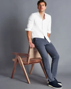 New Charles Tyrwhitt Ultimate Non-Iron Chinos - Steel Blue