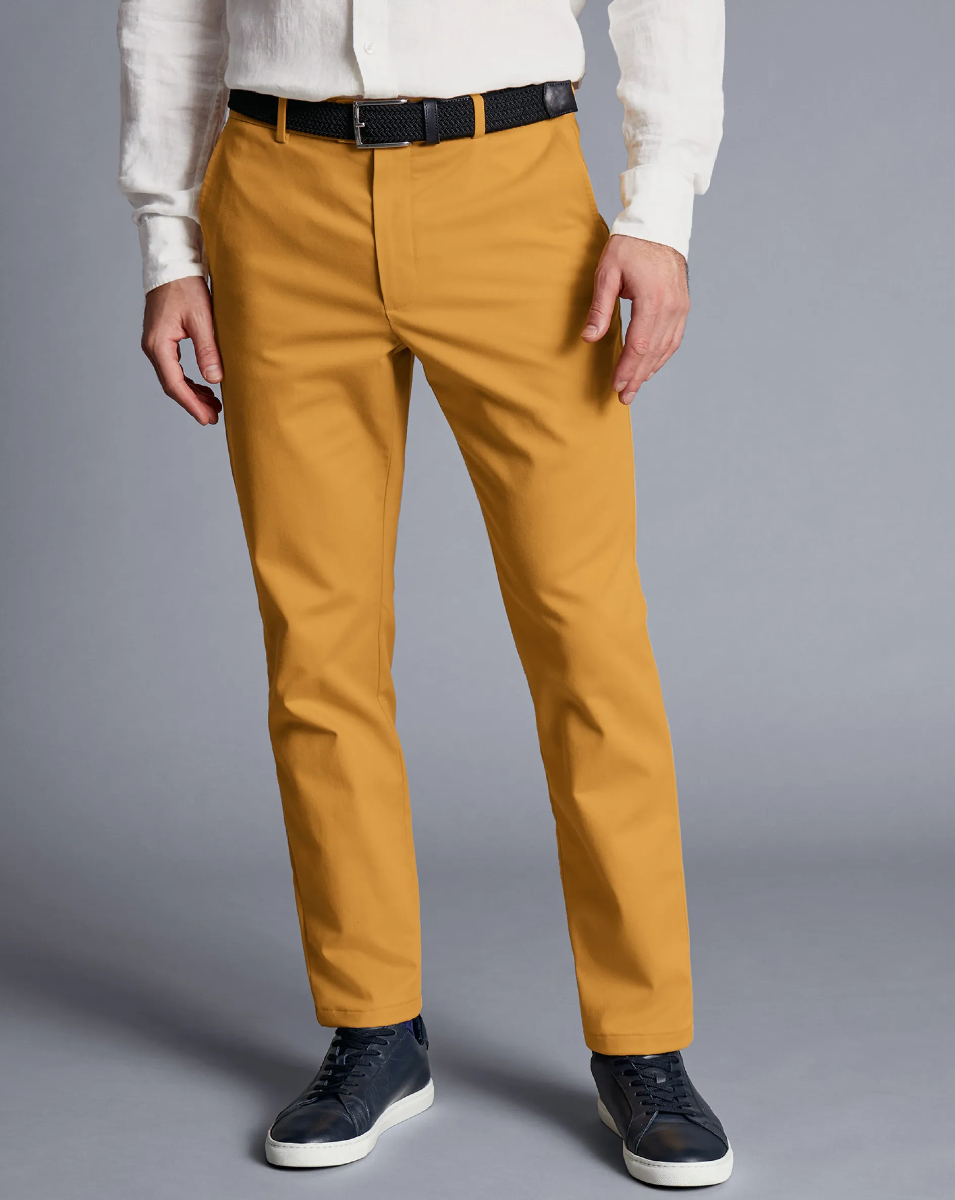 Discount Charles Tyrwhitt Ultimate Non-Iron Chinos - Yellow