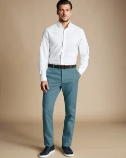 Hot Charles Tyrwhitt Ultimate Non-Iron Chinos - Mid Blue