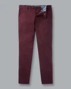 Best Charles Tyrwhitt Ultimate Non-Iron Chinos - Wine Red