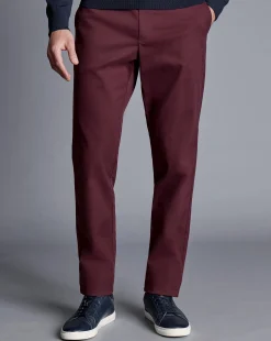 Best Charles Tyrwhitt Ultimate Non-Iron Chinos - Wine Red