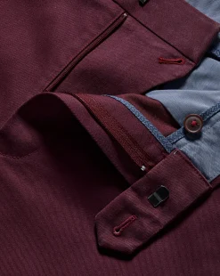 Best Charles Tyrwhitt Ultimate Non-Iron Chinos - Wine Red