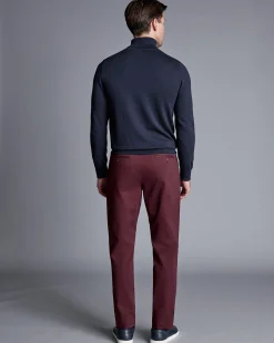 Best Charles Tyrwhitt Ultimate Non-Iron Chinos - Wine Red