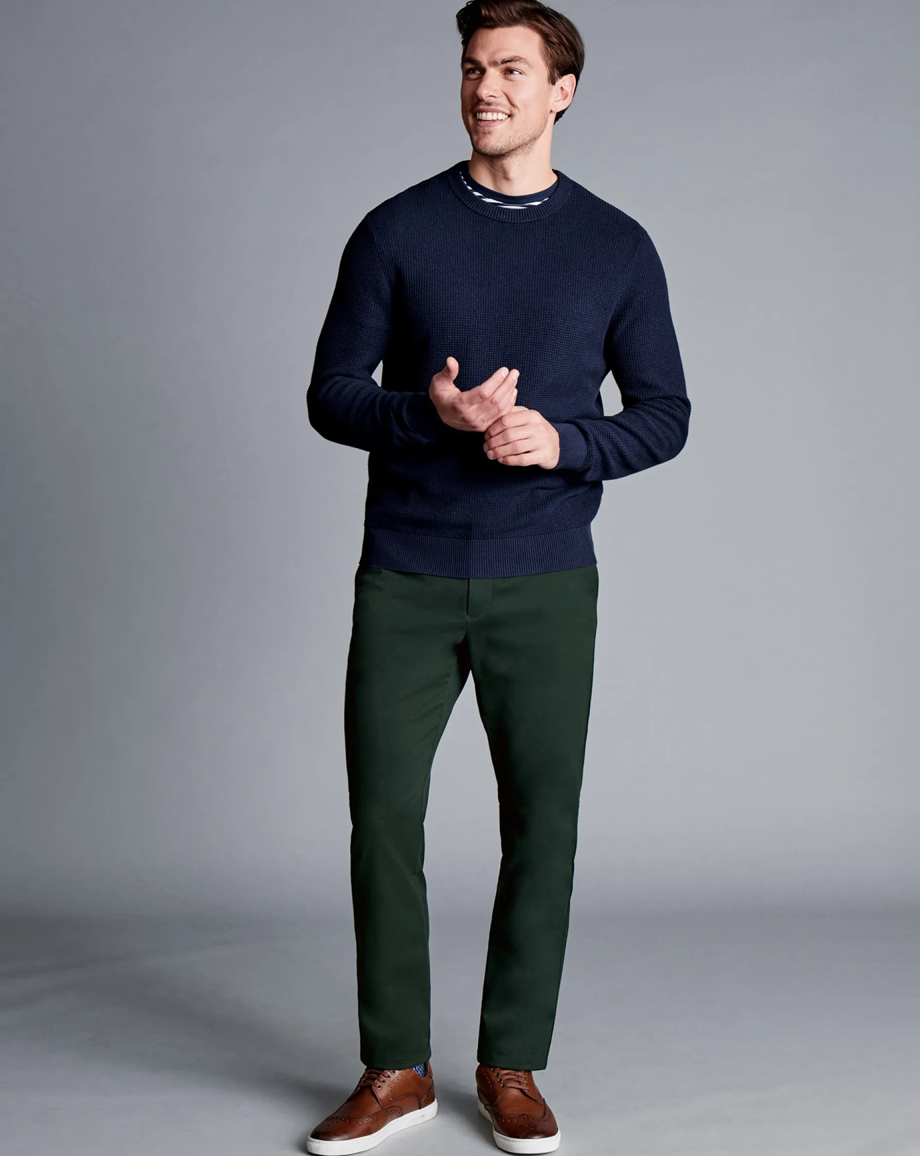 Outlet Charles Tyrwhitt Ultimate Non-Iron Chinos - Green