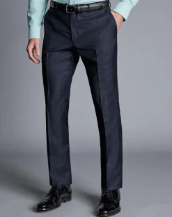Hot Charles Tyrwhitt Ultimate Performance Check Suit Pants - Navy