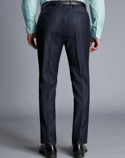 Hot Charles Tyrwhitt Ultimate Performance Check Suit Pants - Navy
