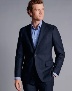 Online Charles Tyrwhitt Ultimate Performance Check Suit Jacket - Navy
