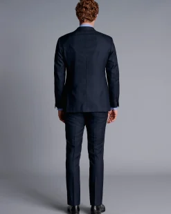 Online Charles Tyrwhitt Ultimate Performance Check Suit Jacket - Navy