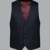 Cheap Charles Tyrwhitt Ultimate Performance Check Suit Vest - Navy