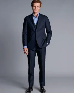 Cheap Charles Tyrwhitt Ultimate Performance Check Suit Vest - Navy