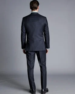 Clearance Charles Tyrwhitt Ultimate Performance Check Suit Jacket - Navy
