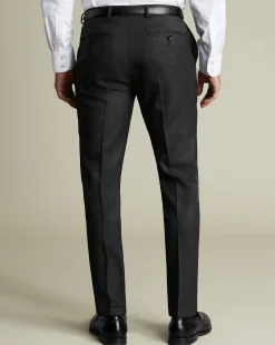 Outlet Charles Tyrwhitt Ultimate Performance End-on-End Suit Pants - Charcoal Grey