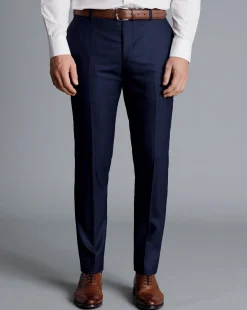 Outlet Charles Tyrwhitt Ultimate Performance Stripe Suit Pants - French Blue