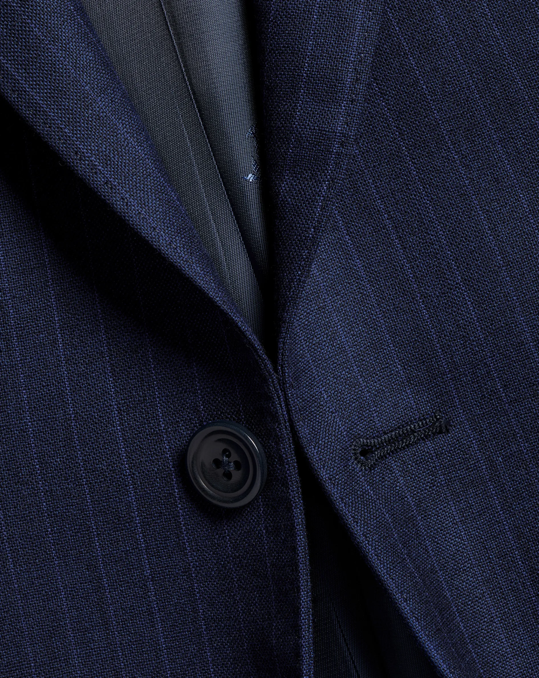 Shop Charles Tyrwhitt Ultimate Performance Stripe Suit Jacket - French Blue