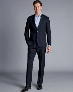 Outlet Charles Tyrwhitt Ultimate Performance Stripe Suit Pants - Navy