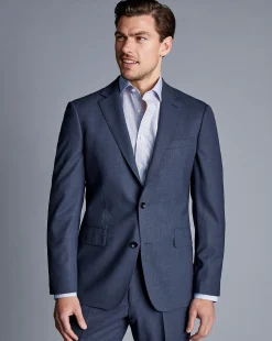 New Charles Tyrwhitt Ultimate Performance Suit Jacket - Heather Blue