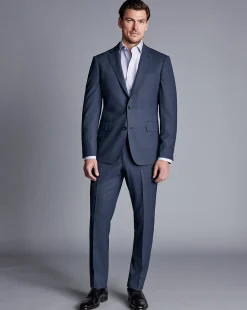 New Charles Tyrwhitt Ultimate Performance Suit Jacket - Heather Blue