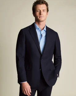 Shop Charles Tyrwhitt Ultimate Performance Suit Jacket - Dark Navy