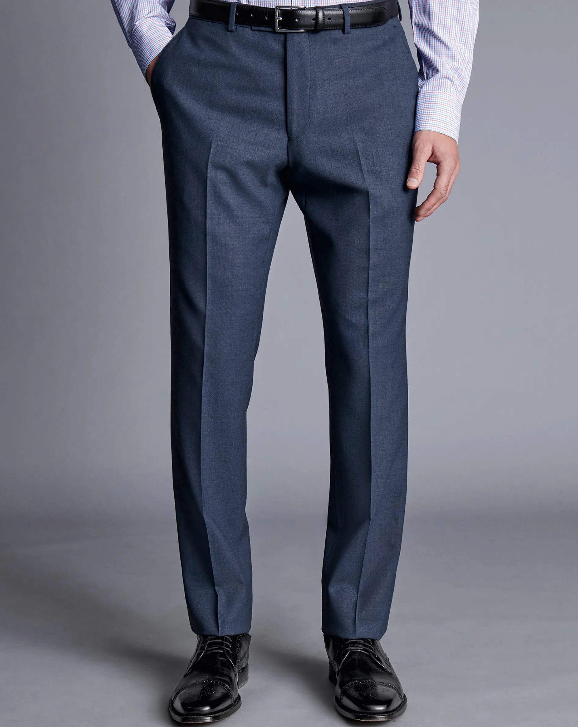 Sale Charles Tyrwhitt Ultimate Performance Suit Pants - Heather Blue