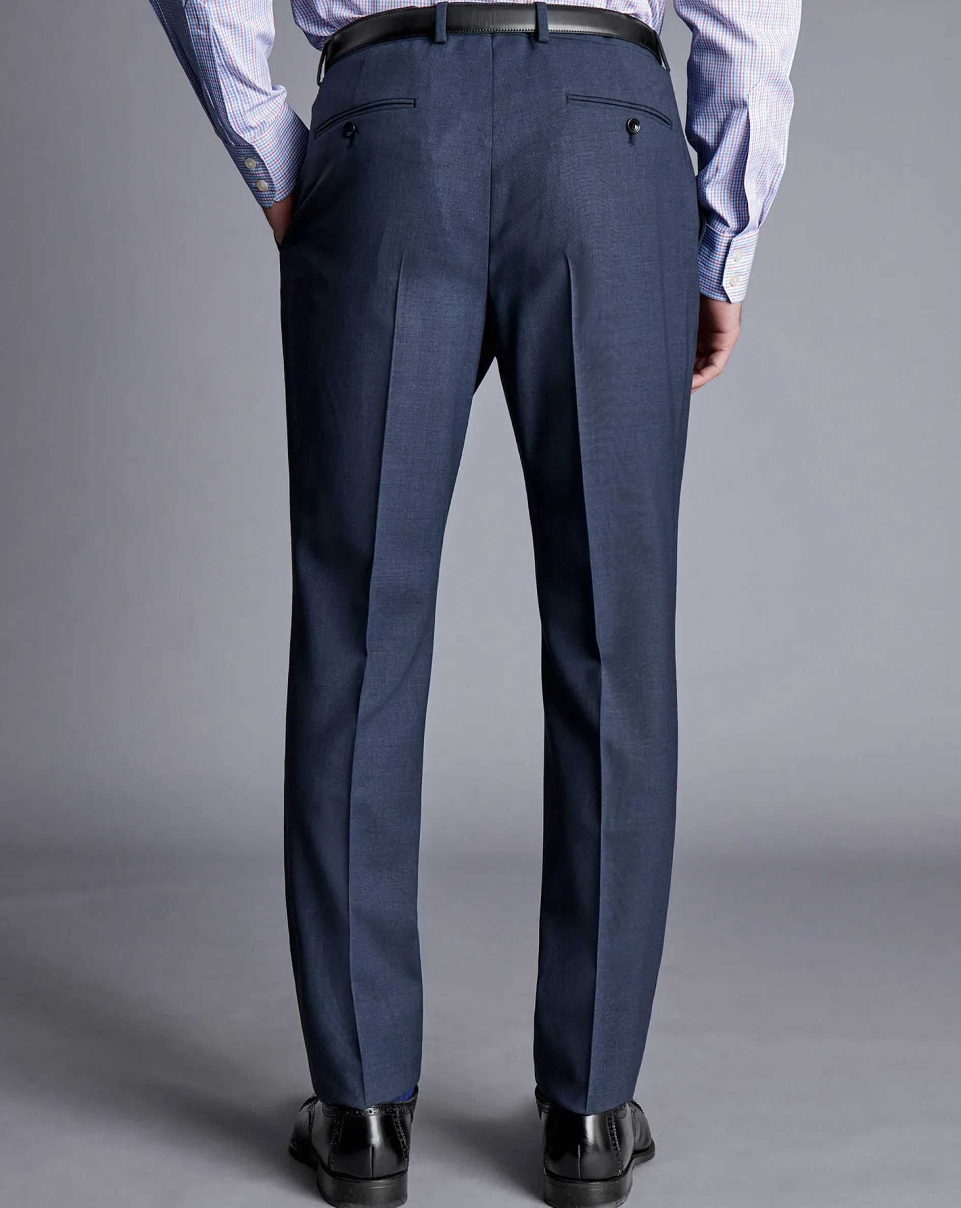 Sale Charles Tyrwhitt Ultimate Performance Suit Pants - Heather Blue