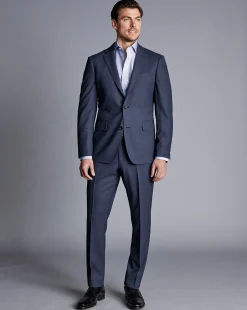 Sale Charles Tyrwhitt Ultimate Performance Suit Pants - Heather Blue