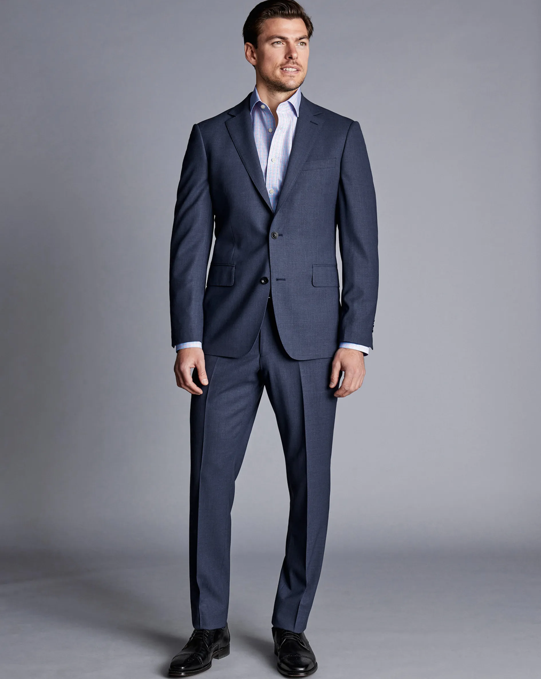 Sale Charles Tyrwhitt Ultimate Performance Suit Pants - Heather Blue