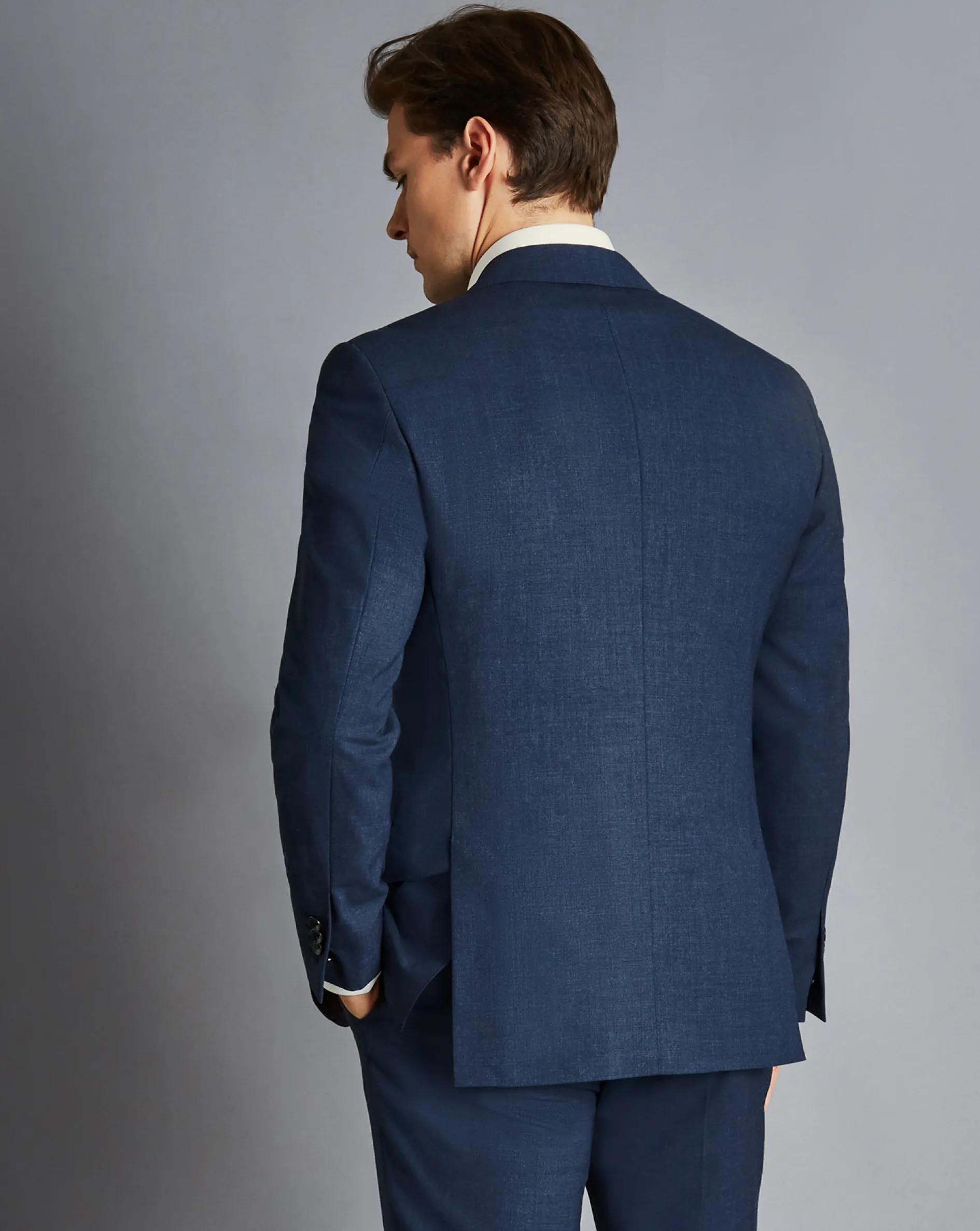 New Charles Tyrwhitt Ultimate Performance Suit Jacket - Steel Blue