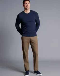 Best Charles Tyrwhitt Washed Texture 5 Pocket Pants - Taupe