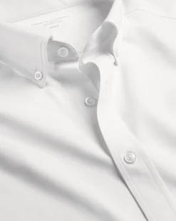 Clearance Charles Tyrwhitt 4-Way Stretch Jersey Shirt - White