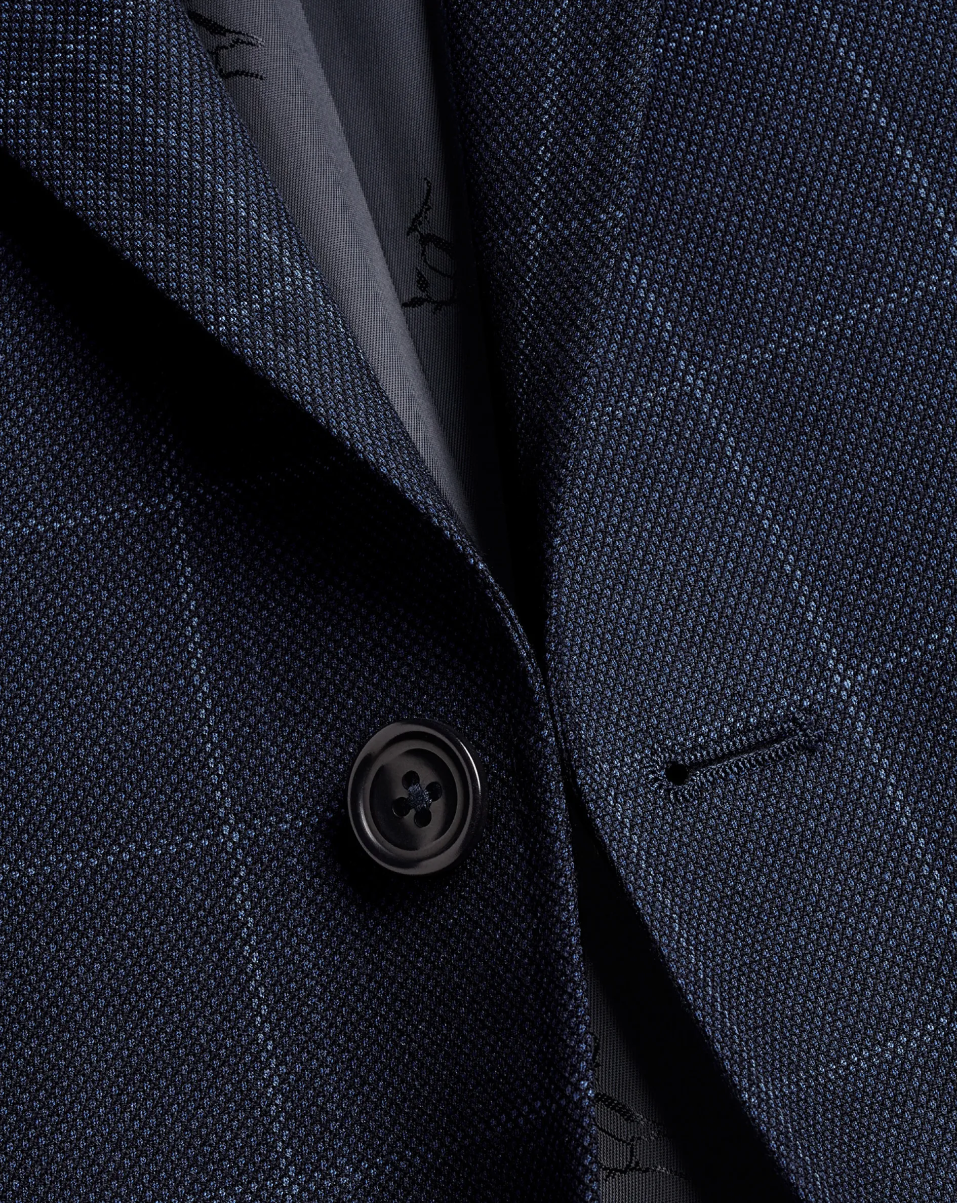 Online Charles Tyrwhitt Windowpane Check Birdseye Travel Suit Jacket - Navy