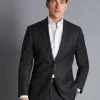Fashion Charles Tyrwhitt Windowpane Check Suit Jacket - Charcoal Grey
