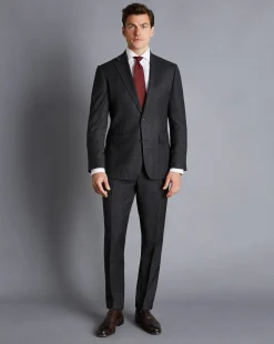 Fashion Charles Tyrwhitt Windowpane Check Suit Jacket - Charcoal Grey