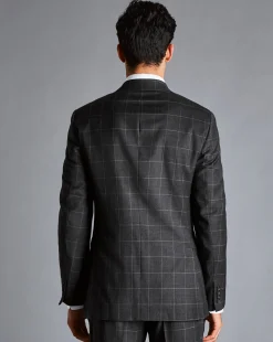Flash Sale Charles Tyrwhitt Windowpane Check Suit Jacket - Grey
