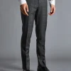 Discount Charles Tyrwhitt Windowpane Check Suit Pants - Charcoal Grey