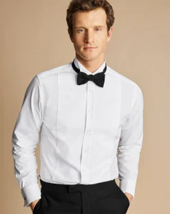 Clearance Charles Tyrwhitt Wing Collar Marcella Bib Tuxedo Shirt - White