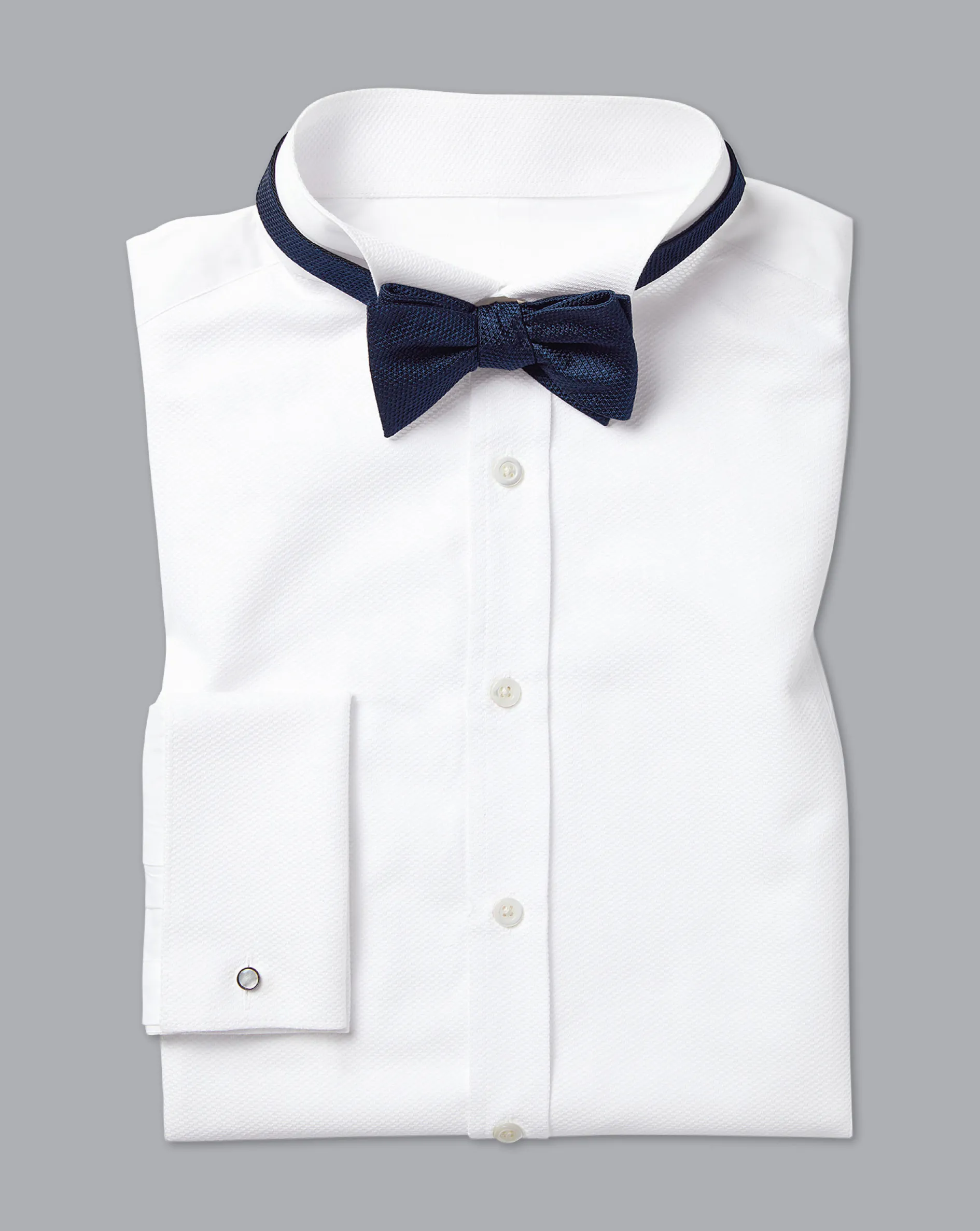 Clearance Charles Tyrwhitt Wing Collar Marcella Bib Tuxedo Shirt - White