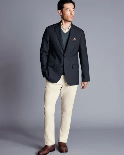 Sale Charles Tyrwhitt Wool Check Jacket - Denim Blue